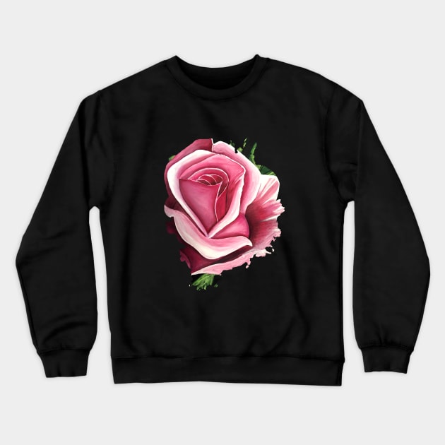 Pink Rose Crewneck Sweatshirt by adamzworld